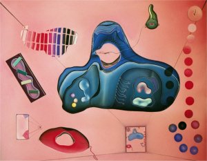 Blue Pink Abstraction